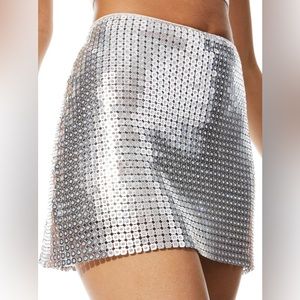 RILEY LOW RISE CHAINMAIL MICRO SKIRT NWT